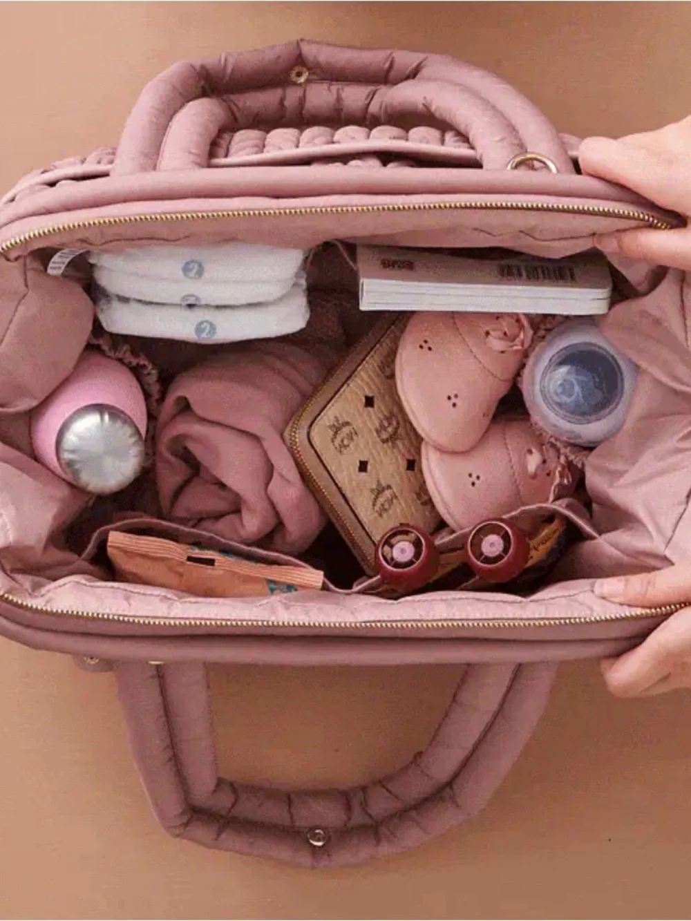 HAPP Brand Diaper Bag- Blush Pink